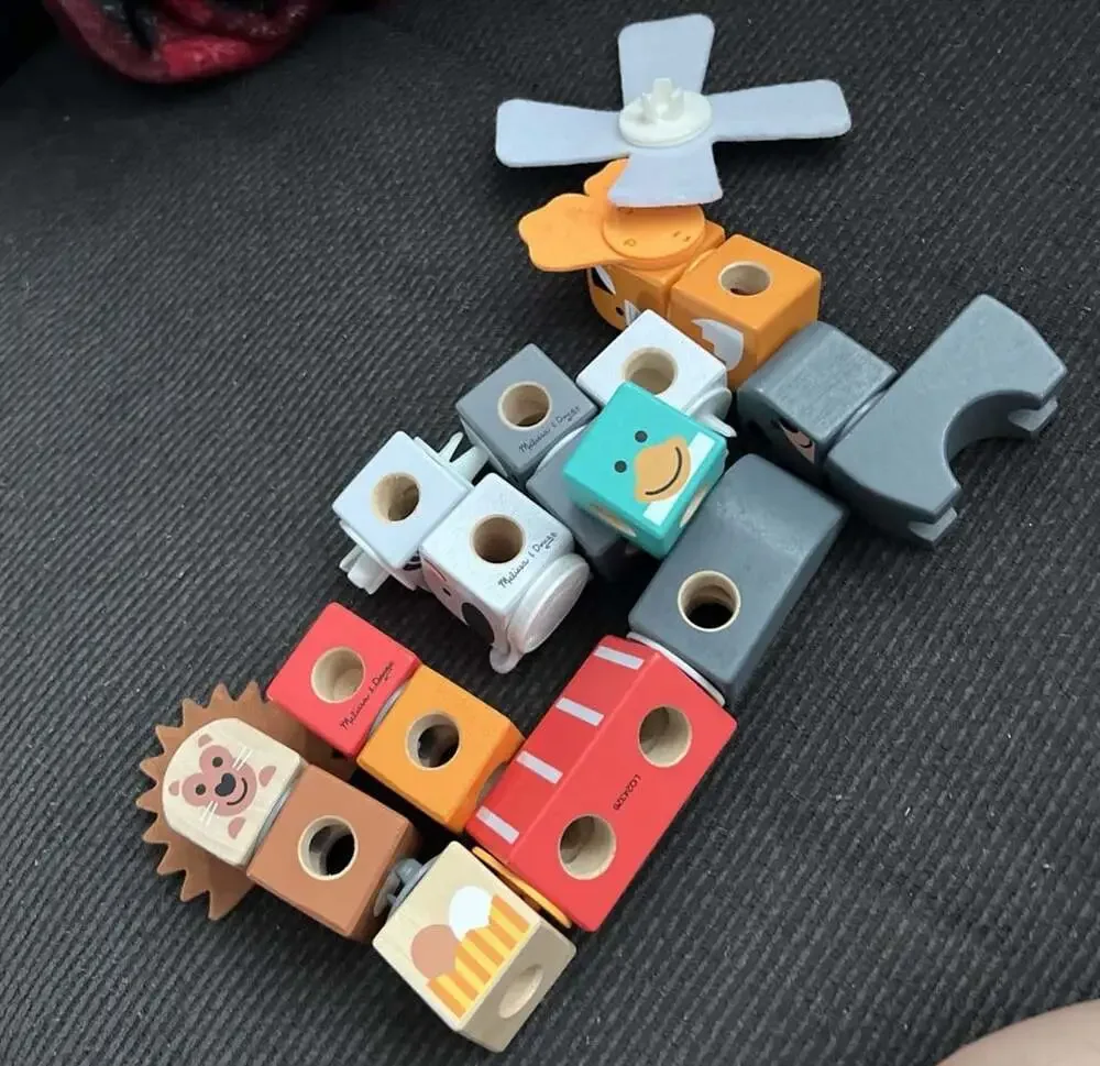 Melissa & Doug Blockables Snap & Play Mix & Match Woodland/Farm Friends